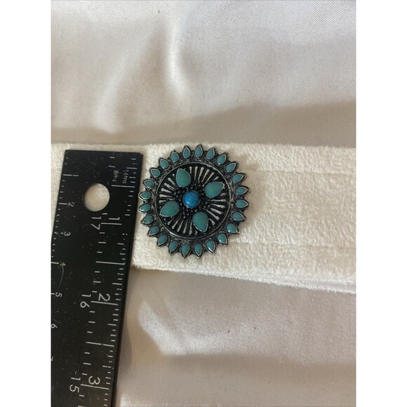 4 Pc native American turquoise southwestern  beaded shoe cover headband Belt. B2 - Picture 9 of 16